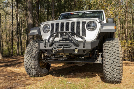Rugged Ridge HD Bumper Stubby Front 07-18 Jeep Wrangler JK 18-20 Jeep Wrangler JL 2020 JT | Dirty Garage