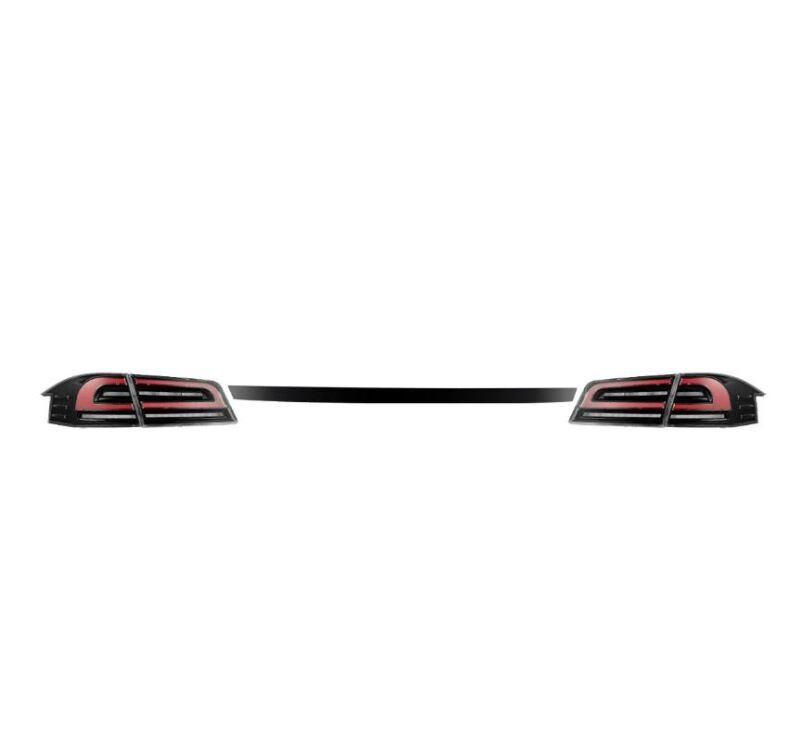 2012-2021 Model S Luxx-Series LED Tail Lights Black Red - View 7 | Dirty Garage
