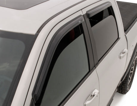 2022-2023 Tundra CrewMax Ventvisor Outside Mount Window Deflectors Smoke 4-Piece - View 4 | Dirty Garage