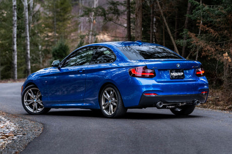 2017-2021 BMW M240I 3.0L 3" Axle Back Dual Rear Exit Carbon Fiber Tips Street Version - View 4 | Dirty Garage