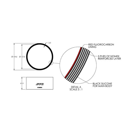 PPE Universal 5.0" X 2.5" L 6MM 5-Ply Coupler 515505000