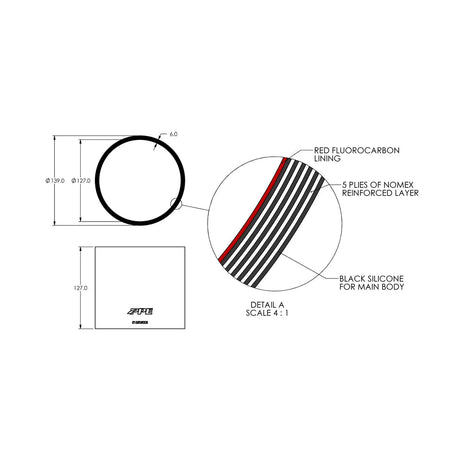 PPE Universal 5.0" X 5.0" L 6MM 5 Ply Coupler 515505005
