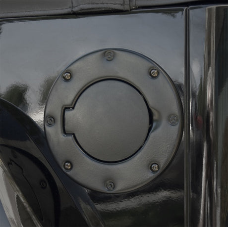 Rugged Ridge 97-06 Jeep Wrangler TJ Black Non-Locking Gas Cap Door - View 3 | Dirty Garage