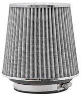 Universal Filter Chrome Round Tapered White - 4in Flange ID x 1.125in Flange Length x 5.5in H - View 8 | Dirty Garage