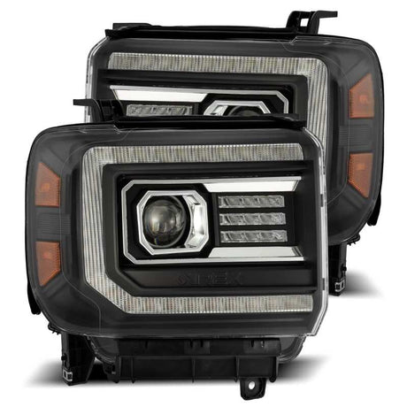 2014-2018 GM HD Luxx-Series LED Projector Black Headlights Active Light Sequential Signal DRL | Dirty Garage