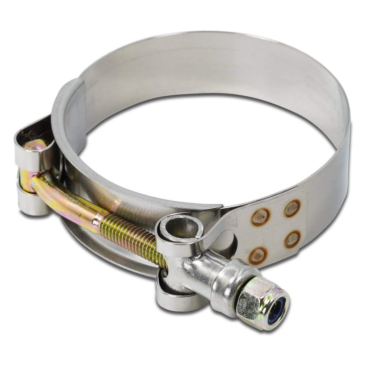Universal T-bolt Clamp 4.25 Inch ID for 3.75 Inch ID Hose - View 7 | Dirty Garage