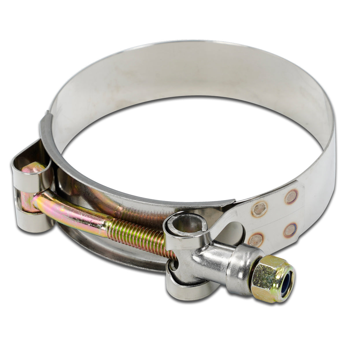 Universal T-bolt Clamp 4.25 Inch ID for 3.75 Inch ID Hose - View 8 | Dirty Garage