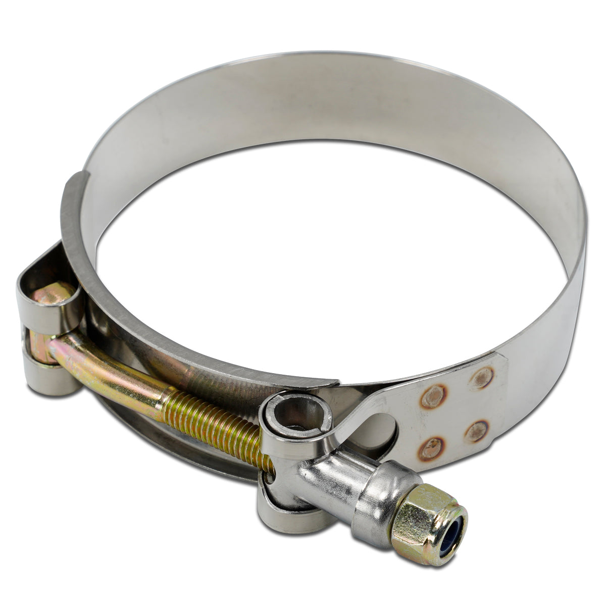 Universal T-bolt Clamp 4.25 Inch ID for 3.75 Inch ID Hose - View 9 | Dirty Garage