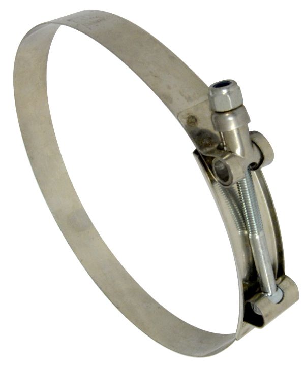 Universal 6.00 Inch T-Bolt Clamp Range 155-147MM Stainless Steel 6.0 Inch ID Use On 5.50 Inch ID Hose | Dirty Garage