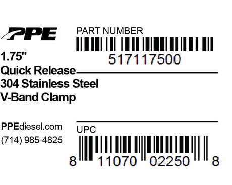 Universal 1.75 Inch V Band Clamp Stainless Steel Quick Release - View 3 | Dirty Garage