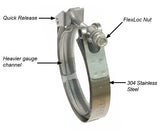 Universal 2.5 Inch V Band Clamp Quick Release - View 2 | Dirty Garage