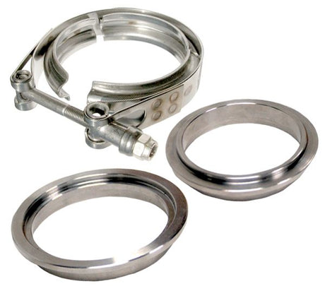 Universal 2.5 Inch V Band Clamp Stainless Steel 3 Piece Set 1C 1M 1F | Dirty Garage