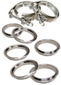 Universal 3 Inch V Band Clamp Stainless Steel 8 Piece Set 2C 3M 3F | Dirty Garage