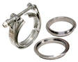 Universal 3.5 Inch V Band Clamp Stainless Steel 3 Piece Set 1C 1M 1F | Dirty Garage