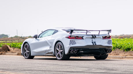 Borla 2020 Chevrolet Corvette C8 6.2L ATAK 3in Exhaust System Dual Round A/C Tips 4inx 4.75in - View 5 | Dirty Garage
