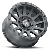 Universal Compression 18x9 6x5.5 0mm Offset 5" Backspacing 106.1mm Bore Double Black Wheel - View 6 | Dirty Garage