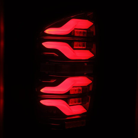 2016-2023 Tacoma Luxx-Series LED Tail Lights Black Red with Activation Light Sequential Signal - View 6 | Dirty Garage