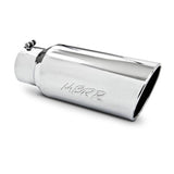 Universal 7" OD Rolled End Tip 5" Inlet 18" Length T304 Single Tip - View 3 | Dirty Garage