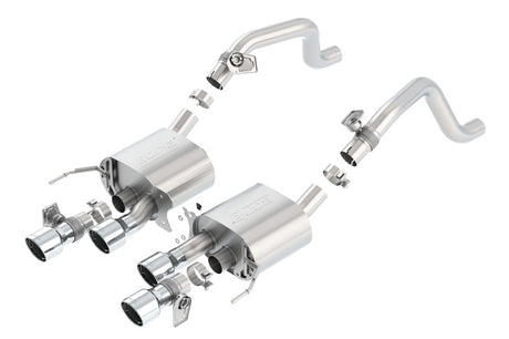 Borla 14-15 Chevy Corvette C7 6.2L RWD w/AFM &NPP S-Type Dual Round Rolled Center Rear Exit Exhaust - View 3 | Dirty Garage