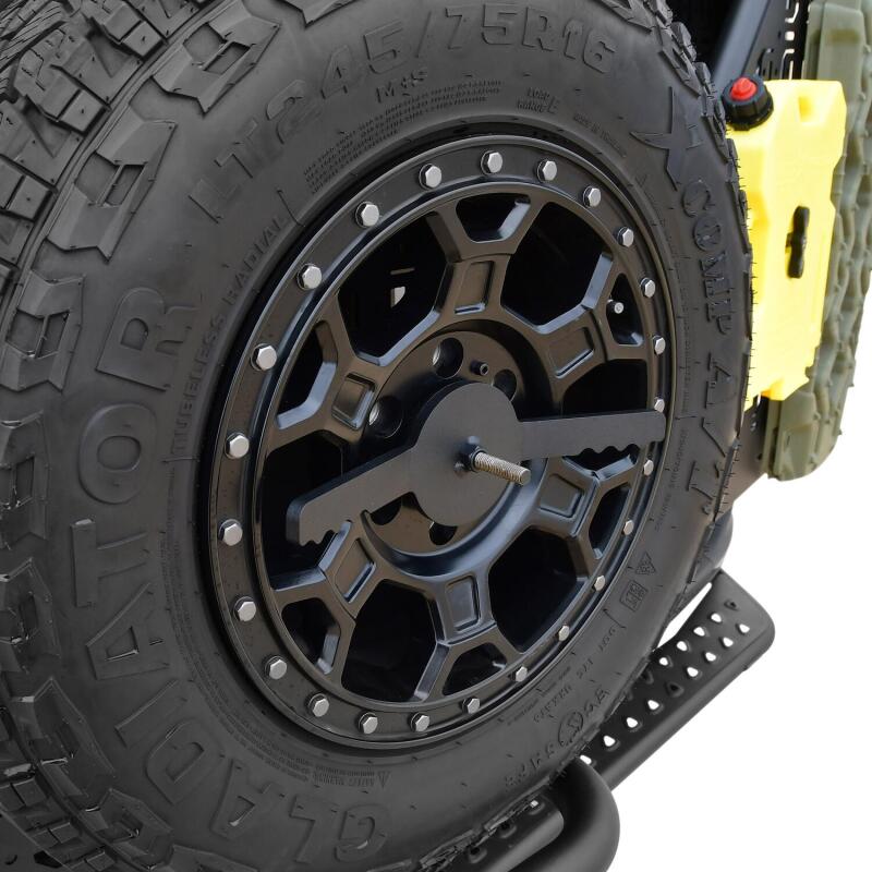 2019-2026 Mercedes-Benz Sprinter XTS Rear Bumper Tire Carrier - Textured Black - View 3 | Dirty Garage
