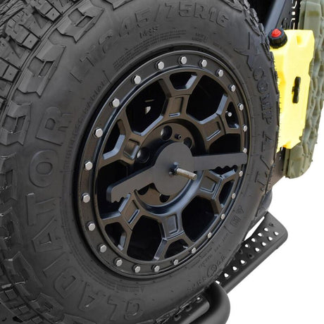 2019-2026 Mercedes-Benz Sprinter XTS Rear Bumper Tire Carrier - Textured Black - View 3 | Dirty Garage