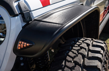 2020 Gladiator Launch Edition Flat Style Fender Flares 4pc - Black | Dirty Garage