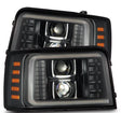 1992-1996 Super Duty Bronco Luxx-Series Projector Black Headlights Sequential Signal Switchback DRL | Dirty Garage