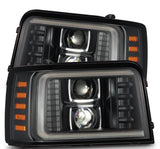 1992-1996 Super Duty Bronco Luxx-Series Projector Black Headlights Sequential Signal Switchback DRL | Dirty Garage