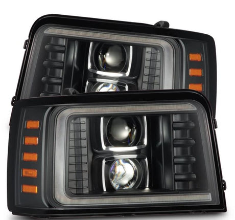 1992-1996 Super Duty Bronco Luxx-Series Projector Black Headlights Sequential Signal Switchback DRL | Dirty Garage