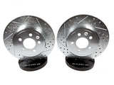 2005-2016 Mopar Rear Brake Rotor Slotted Drilled Zinc Plated - View 3 | Dirty Garage