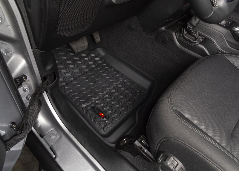 Rugged Ridge Floor Liner Front Black 2018-2020 Jeep Wrangler 2020 Gladiator JL / JT - View 4 | Dirty Garage