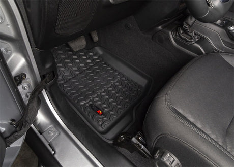 Rugged Ridge Floor Liner Front Black 2018-2020 Jeep Wrangler 2020 Gladiator JL / JT - View 4 | Dirty Garage