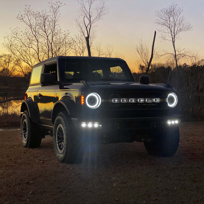 2021-2022 Bronco Triple LED Fog Light Kit White - View 6 | Dirty Garage