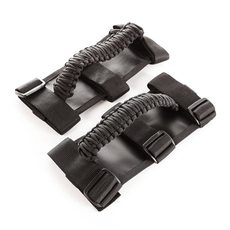 Rugged Ridge Paracord Grab Handles Black/Black Pair | Dirty Garage