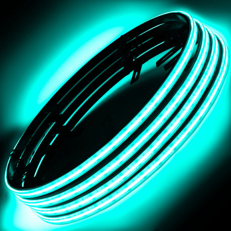 Universal LED Illuminated Wheel Rings 16.5" PLASMA ColorSHIFT w/ BC2 Bluetooth Controller - View 2 | Dirty Garage