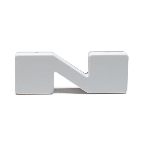 Universal Illuminated LED Letter N Badges Matte White Surface Finish | Dirty Garage