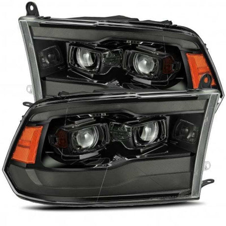 2009-2018 Ram 1500 Pro-Series Projector Alpha-Black Headlights Sequential Signal DRL - View 3 | Dirty Garage
