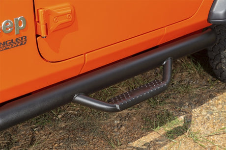 Rugged Ridge Spartan Nerf Bar Textured Black 18-20 Jeep Wrangler JL 2 Door - View 3 | Dirty Garage