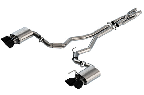 Borla 2020 Ford GT500 5.2L AT 3in ATAK CatBack Exhaust w/ Black Chrome Tips | Dirty Garage