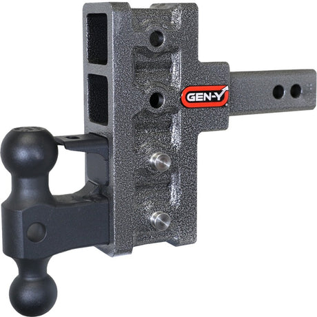 Gen-Y Mega Duty 2in Shank 5in Offset Drop 2K TW 16K Hitch w/GH-051 Dual-Ball/GH-032 Pintle Lock - View 4 | Dirty Garage