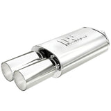 Universal Muffler w/ Tip Mag Stainless Steel 14x5x8 2.25/3 | Dirty Garage