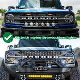 2021-2025 Bronco Nova-Series LED Projector Black Headlights - View 6 | Dirty Garage