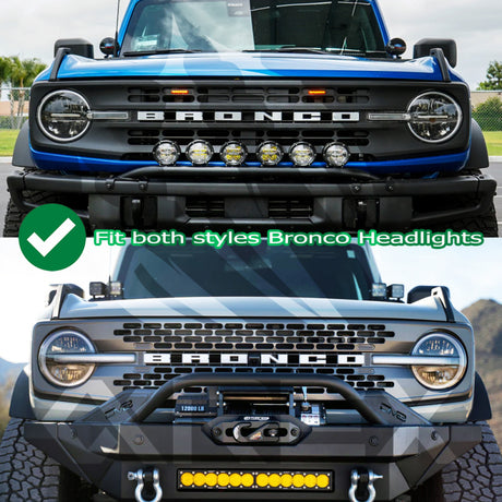 2021-2025 Bronco Nova-Series LED Projector Black Headlights - View 6 | Dirty Garage