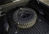 Universal Gloss Black Bed mounted Rapid Tire Strap - View 2 | Dirty Garage