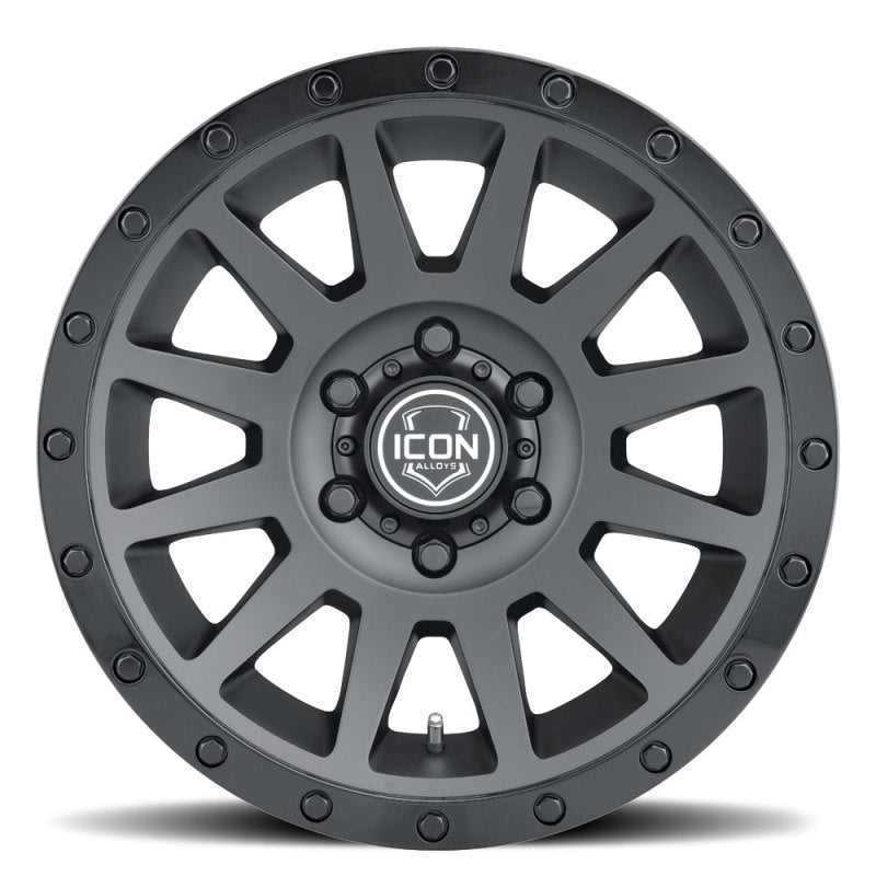 Universal Compression 18x9 6x5.5 0mm Offset 5" Backspacing 106.1mm Bore Double Black Wheel - View 2 | Dirty Garage