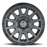 Universal Compression 18x9 6x5.5 0mm Offset 5" Backspacing 106.1mm Bore Double Black Wheel - View 2 | Dirty Garage
