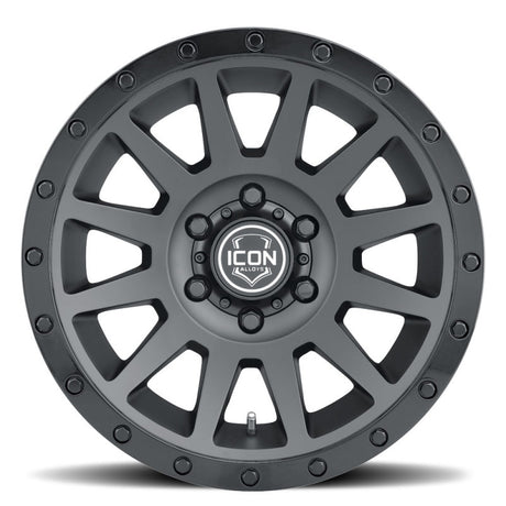 Universal Compression 18x9 6x5.5 0mm Offset 5" Backspacing 106.1mm Bore Double Black Wheel - View 2 | Dirty Garage