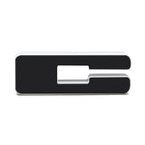Universal Illuminated Matte Black C Letter LED Badge | Dirty Garage