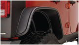2007-2018 Wrangler Unlimited Flat Style Rear Fender Flares 2pc - Black - View 2 | Dirty Garage