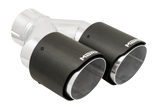 Universal 3" ID Dual 4" OD Staggered Dual Wall Carbon Fiber Exhaust Tip - View 3 | Dirty Garage